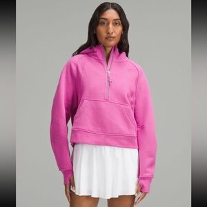 NWT Lululemon Scuba Oversized Half-Zip Hoodie, XS/S, Pow Pink Tone